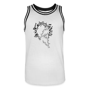 Notes de Musique Musiciens Clefs Partitions - Maillot de basket Homme - blanc/noir - Devant - AI Model Male 185 dark (185cm)
