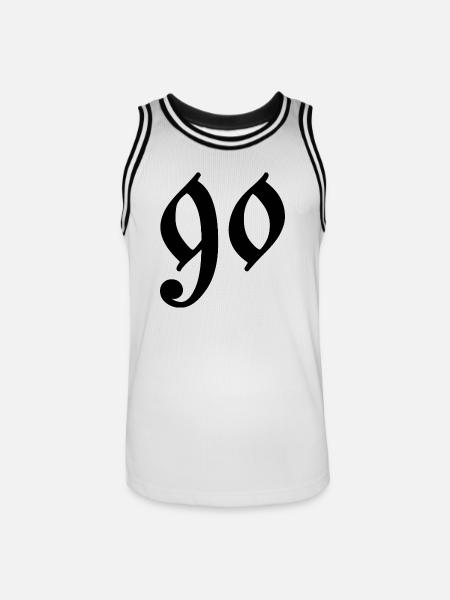 90 - Maillot de basket Homme - blanc/noir