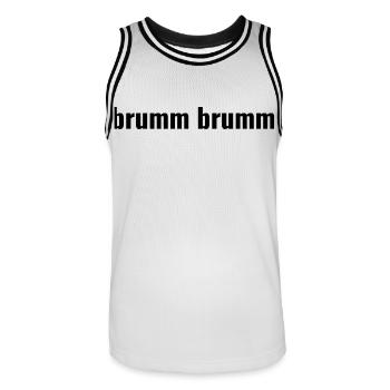 hum hum - Men's Basketball Jersey - white/black - Front - AI Model Male 185 dark (185cm)