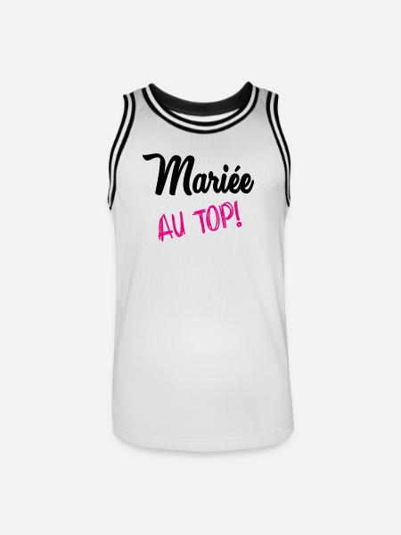 MARIAGE - Maillot de basket Homme - blanc/noir