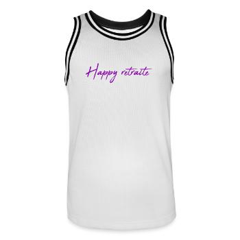 RETRAITE. RETRAITE. RETRAITEE. BONNE RETRAITE - Maillot de basket Homme - blanc/noir - Devant - AI Model Male 185 dark (185cm)