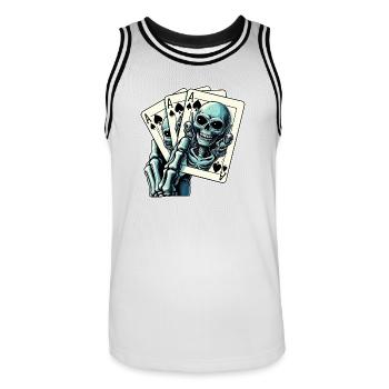 Jeu de cartes Alien - Maillot de basket Homme - blanc/noir - Devant - AI Model Male 185 dark (185cm)