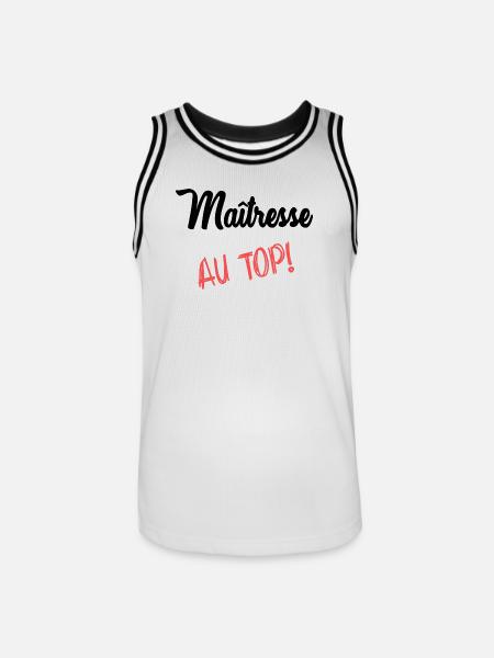 MISTRESS - Men's Basketball Jersey - white/black
