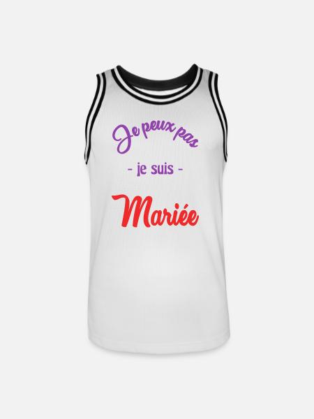 MARIEE. FUTURE MARIEE - Maillot de basket Homme - blanc/noir