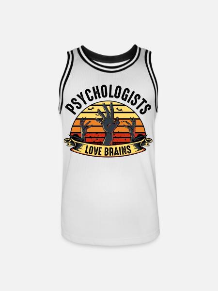 psychologist - Men's Basketball Jersey - white/black