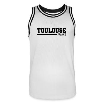 Toulouse | France - Maillot de basket Homme - blanc/noir - Devant - AI Model Male 185 dark (185cm)