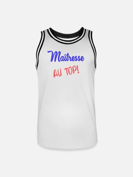 MISTRESS - Men's Basketball Jersey - white/black