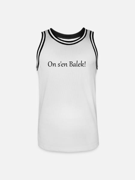 On s'en balek - Maillot de basket Homme - blanc/noir