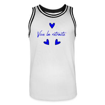 RETRAITE. RETRAITE. RETRAITEE. RETRAITE - Maillot de basket Homme - blanc/noir - Devant - AI Model Male 185 dark (185cm)