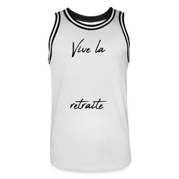 RETRAITE. RETRAITE. RETRAITEE. BONNE RETRAITE - Maillot de basket Homme - blanc/noir - Devant - AI Model Male 185 dark (185cm)