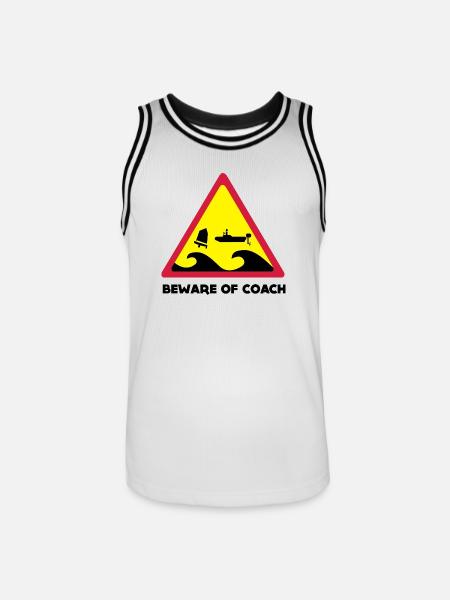 Beware Of Coach - Opti Edition - Männer Basketball-Trikot - Weiß/Schwarz