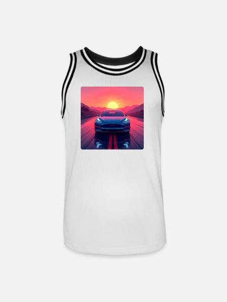 Electric Highway - Men's Basketball Jersey - white/black