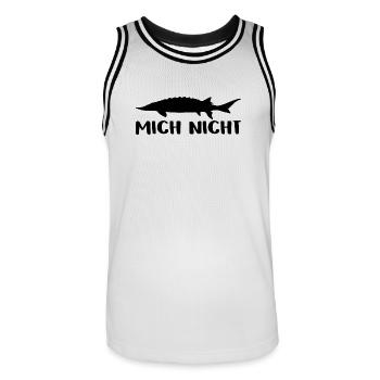 Stör mich nicht - Störsilhouette mit Spruch - Männer Basketball-Trikot - Weiß/Schwarz - Vorne - AI Model Male 185 dark (185cm)