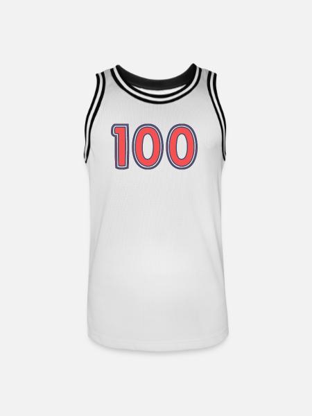 100. 100 YEARS. 100th ANNIVERSARY - Men's Basketball Jersey - white/black