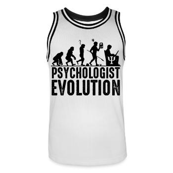 psychologue - Maillot de basket Homme - blanc/noir - Devant - AI Model Male 185 dark (185cm)