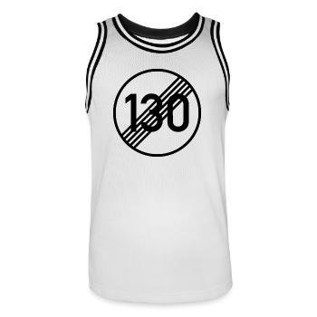 UNLIMITED 130 par Unlimited Apparel - Maillot de basket Homme - blanc/noir - Devant - AI Model Male 185 dark (185cm)