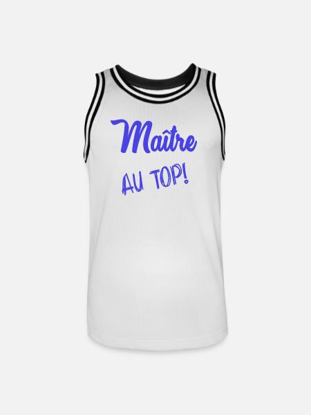 MASTER. MASTER. HUMOR - Men's Basketball Jersey - white/black