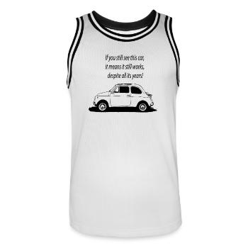 500 Italie - Maillot de basket Homme - blanc/noir - Devant - AI Model Male 185 dark (185cm)