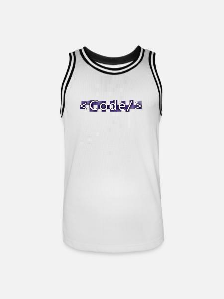 Code style (purple) - Maillot de basket Homme - blanc/noir
