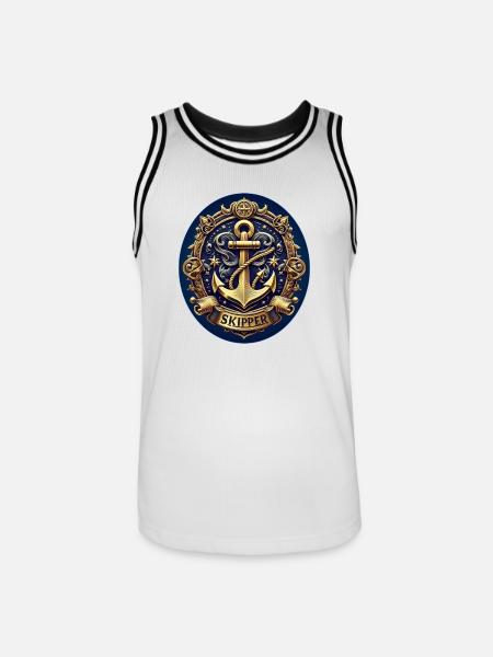Skipper Logo - Men's Basketball Jersey - white/black