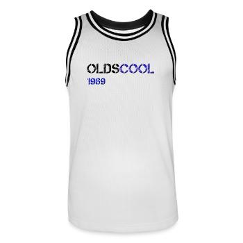 1969 olds cool - Maillot de basket Homme - blanc/noir - Devant - AI Model Male 185 dark (185cm)
