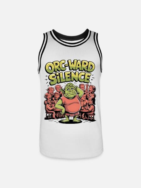 Orc-ward Silence - Men's Basketball Jersey - white/black