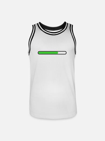 Loading bar Black Green - Men's Basketball Jersey - white/black