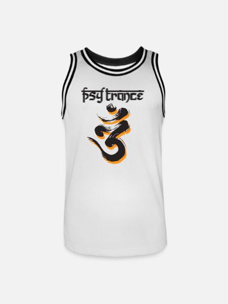 PsyTrance - Maillot de basket Homme - blanc/noir