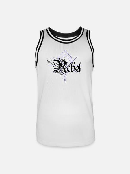 Rebel - Men's Basketball Jersey - white/black
