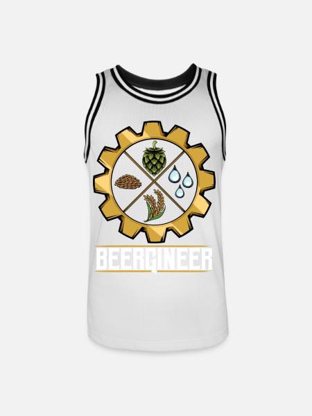 Beergineer Brau-Gear Emblem - Men's Basketball Jersey - white/black