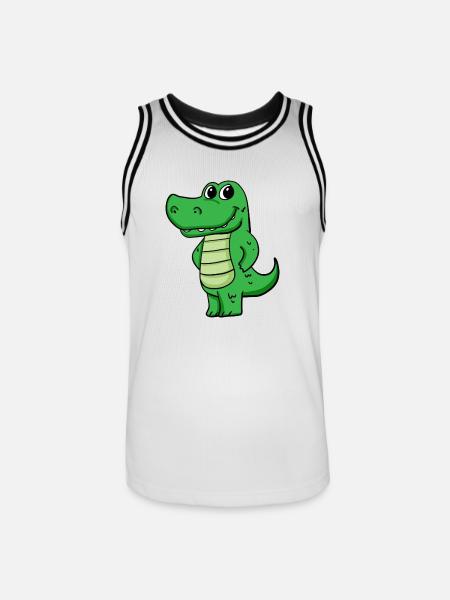 crocodile - Men's Basketball Jersey - white/black