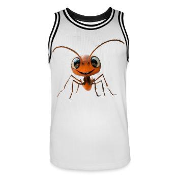 fourmi fourmi de forêt fourmi de feu insecte fourmis mignonnes - Maillot de basket Homme - blanc/noir - Devant - AI Model Male 185 dark (185cm)