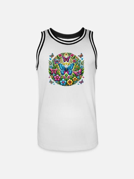 Papillons 2 - Maillot de basket Homme - blanc/noir