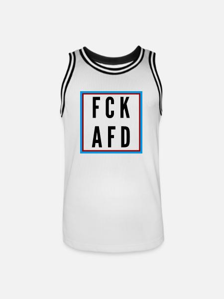 AFD Nein Danke! - Männer Basketball-Trikot - Weiß/Schwarz