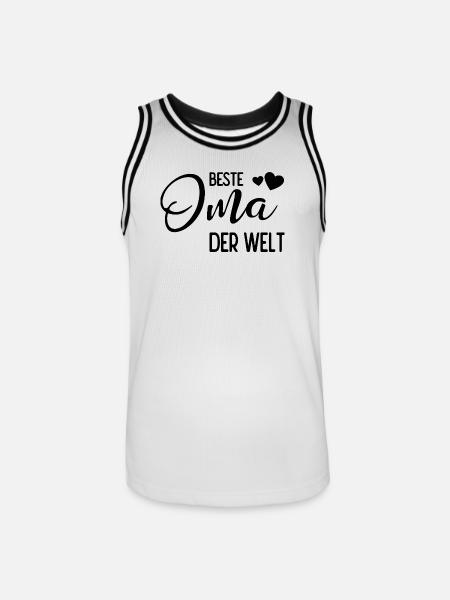 Beste Oma der Welt - Männer Basketball-Trikot - Weiß/Schwarz