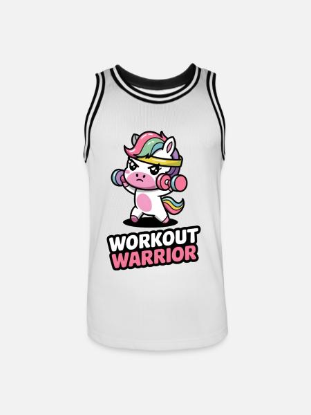 Workout Warrior - Men's Basketball Jersey - white/black