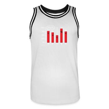 Daten Wissenschaft - Ich Kann Dir Nicht Trauen - Männer Basketball-Trikot - Weiß/Schwarz - Vorne - AI Model Male 185 dark (185cm)