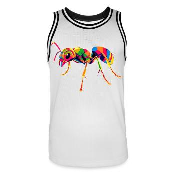 fourmi fourmi de forêt fourmi de feu insecte fourmis mignonnes - Maillot de basket Homme - blanc/noir - Devant - AI Model Male 185 dark (185cm)