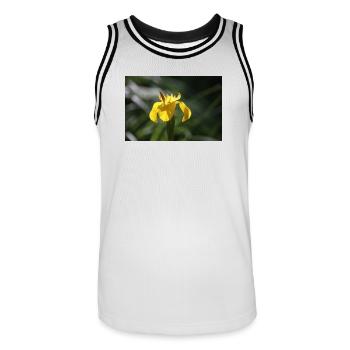 Schwertlilie Lilie gelbe Blume - Männer Basketball-Trikot - Weiß/Schwarz - Vorne - AI Model Male 185 dark (185cm)