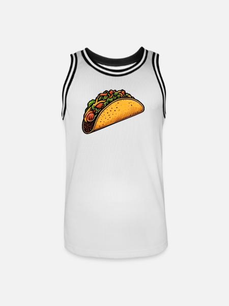 Tacos - Maillot de basket Homme - blanc/noir
