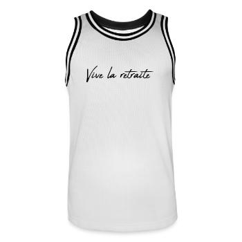 RETRAITE. RETRAITE. RETRAITEE. BONNE RETRAITE - Maillot de basket Homme - blanc/noir - Devant - AI Model Male 185 dark (185cm)