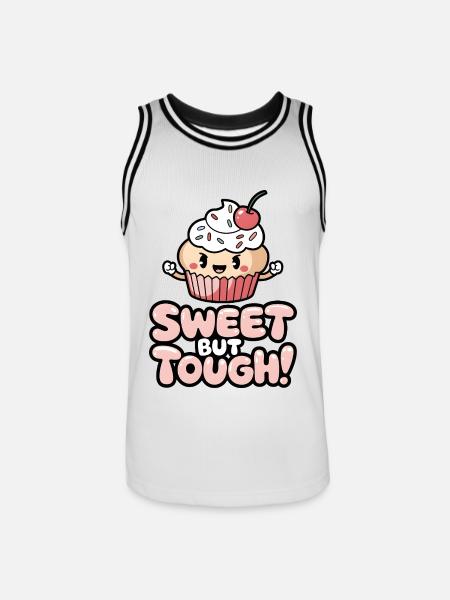 Sweet But Tough! - Men's Basketball Jersey - white/black