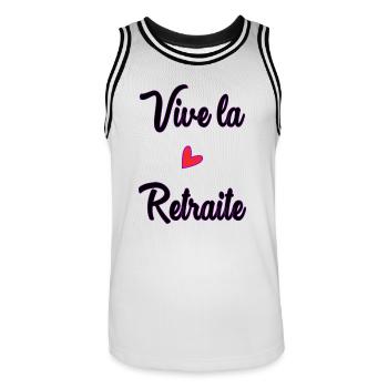 RETRAITE. RETRAITE. RETRAITEE. BONNE RETRAITE - Maillot de basket Homme - blanc/noir - Devant - AI Model Male 185 dark (185cm)