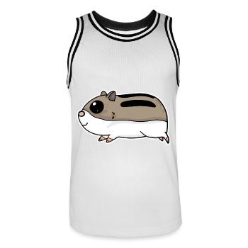 Niedlicher Hamster - Männer Basketball-Trikot - Weiß/Schwarz - Vorne - AI Model Male 185 dark (185cm)