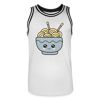 Ramen Nudeln Japan Küche - Männer Basketball-Trikot - Weiß/Schwarz - Vorne - AI Model Male 185 dark (185cm)