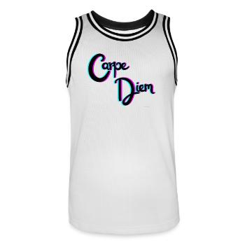 Carpe diem - Maillot de basket Homme - blanc/noir - Devant - AI Model Male 185 dark (185cm)