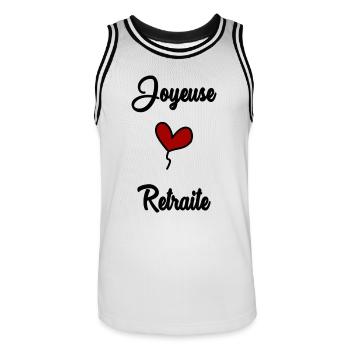 JOYEUSE RETRAITE - Maillot de basket Homme - blanc/noir - Devant - AI Model Male 185 dark (185cm)