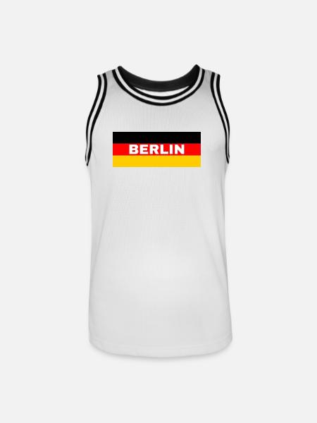Berlin City in German Flag - Men's Basketball Jersey - white/black