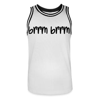 brrm brrm - Men's Basketball Jersey - white/black - Front - AI Model Male 185 dark (185cm)
