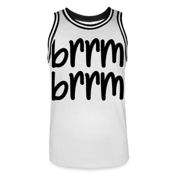 brrm brrm - Men's Basketball Jersey - white/black - Front - AI Model Male 185 dark (185cm)